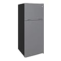 Avanti Apartment Refrigerator Freestanding Dual Door Design Fridge with Top Freezer, Adjustable Temperature Control and Frost Free Defrost, for Condo, House, Small Kitchen Use, 14.3-Cu.Ft, Metallic