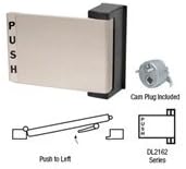 CRL Satin Aluminum Finish Universal Push-Pull Paddle Handle Push to Left