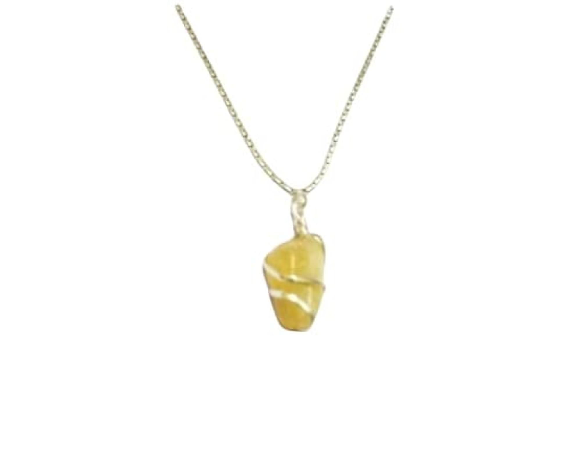 Citrine Crystal Pendant Necklace, Natural Stone Gift