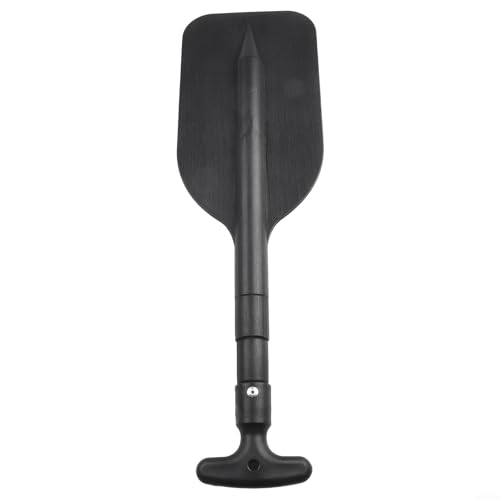 DAZZLEEX Pagaie télescopique pliable pour kayak, canoë, rafting, tige en alliage d'aluminium, plastique renforcé, 3 longueurs réglables, 53 cm à 108,5 cm, légère P (noir)