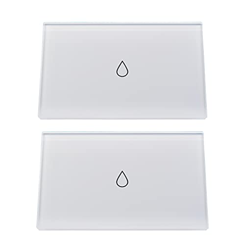 Interruttore Smart WiFi Scaldabagno 20A, Interruttore Touch Caldaia WiFi con Statistiche di Monitoraggio Energetico, Telecomando/Timer, Compatibile con Google Home e Alexa (WiFi-2 pack)