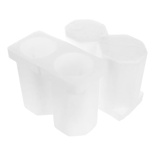 TOVINANNA Caja de Transporte de Vino con Espuma de Alta Densidad para 2 Botellas, Diámetro 85 MM, Protectora contra Golpes y Temperatura, Adecuado para Mudanzas, Viajes y Almacenamiento