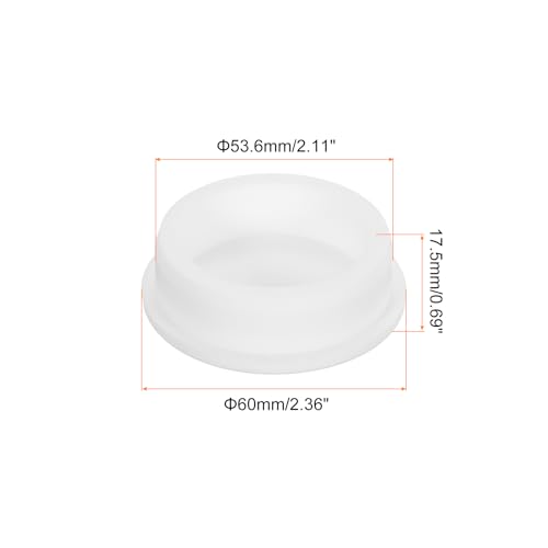 Image of MECCANIXITY High Temp Silicone Plug Mount Dia 53.6mm /2.11 Inch T Shaped Rubber Stopper Hole Plugs for Powder Coating Plating Waterproof Sealing Plugs White Pack of 1