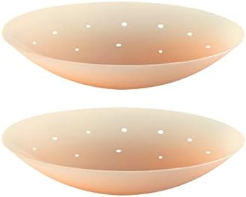 Blueinn Silicone Nipple Cover for Women Reusable- Perforated Breathable Ultra Thin Nipple pasties 2023 Upgraded(Crème)