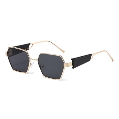 Lunettes de soleil métallisées streetwear pour photo de mode urbaine