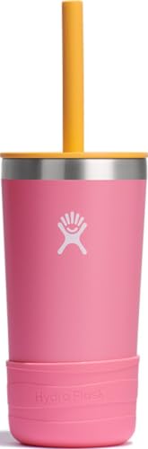 Hydro Flask Kids 12 Oz Tumbler with Lid and Straw for School - Insulated Stainless Steel in Dahlia Pink - image 1