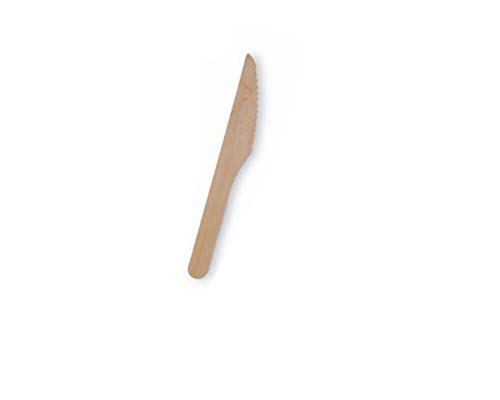 Couteaux en bois 160mm recyclables couverts jetables biodégradables x2500
