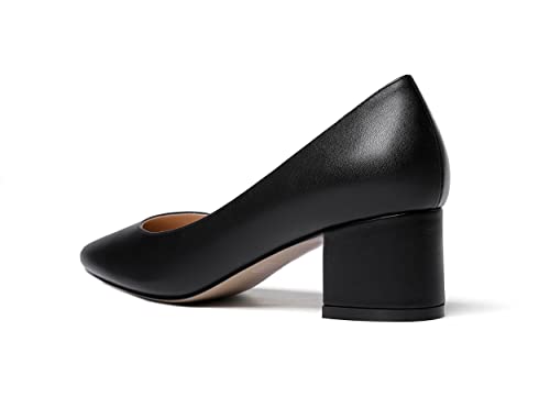 WAYDERNS Women's Matte Round Toe Slip On Block Chunky Low Heel Pumps Shoes 2 Inch4