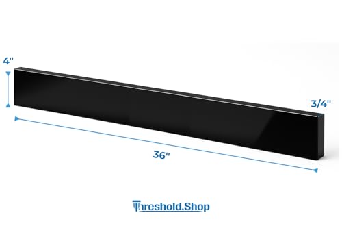 Image of Bathroom Vanity Sink Backsplash /Sidesplash (Super Black Engineered Marble, 4 inch x 36 inch)