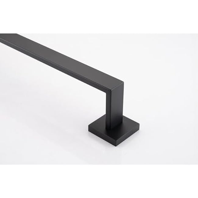 Modern 4-Piece Bathroom Hardware Set in Matte Black for Easy Organization and Stylish Design