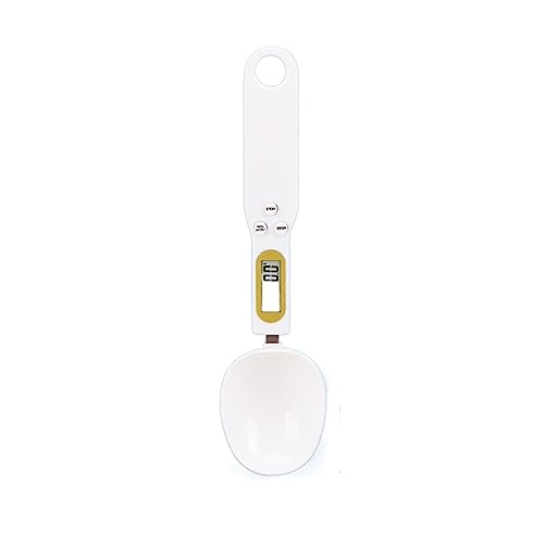 はかり キッチン 1 Pc USB 充電式液晶デジタルスクリーンスプーンスケール 500 グラム 0.1 グラム計量ポータブルミニキッチン食品スケールベーカリー用品ツール(White battery style)