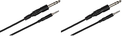 Hosa CMS-105 3.5 mm TRS to 1/4" TRS Stereo Interconnect Cable, 5 Feet (Pack of 2) image 3