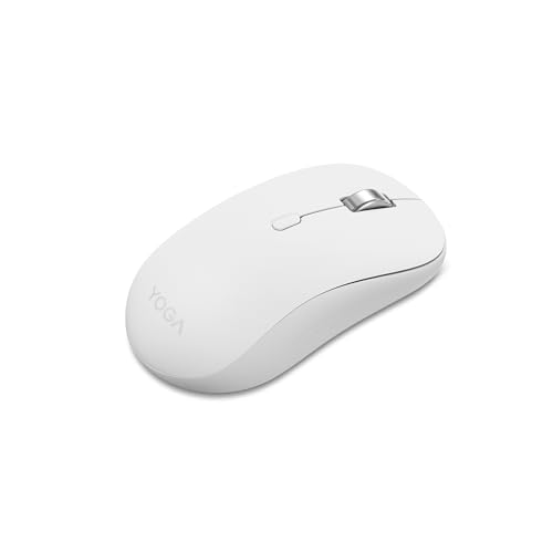 Miniatura 5 de Lenovo Yoga - Ratón Silencioso Bluetooth (Inalámbrico, Ergonómico, Ambidiestro, Sensor Óptico IR LED, 6 Botones, Rueda Desplazamiento, Conectividad Simultánea, x1 Batería AA) – Seashell