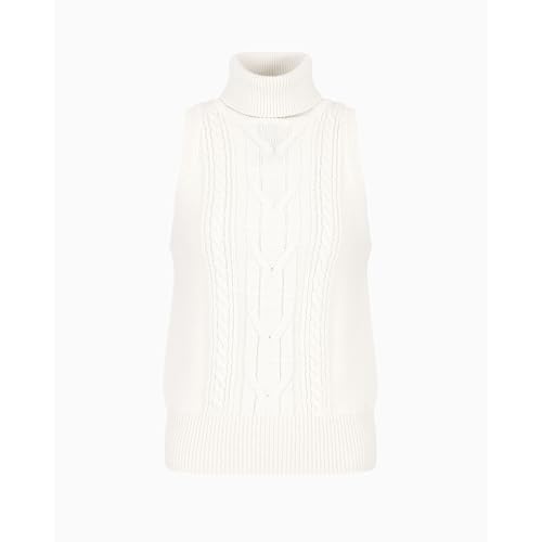 Image of Armani Exchange Women's Sleeveless Turtle-Neck Sweater