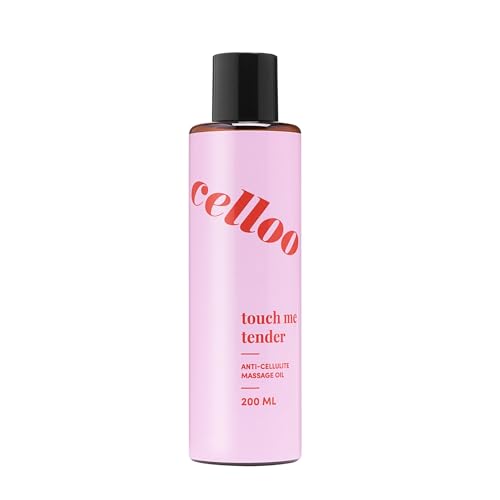 Celloo Aceite Anticelulítico con ingredientes naturales 200 ml - de masaje contra la celulitis y las estrías con aceite de aguacate y aceite de semilla de uva Corporal reafirmante y tonificante Vegano