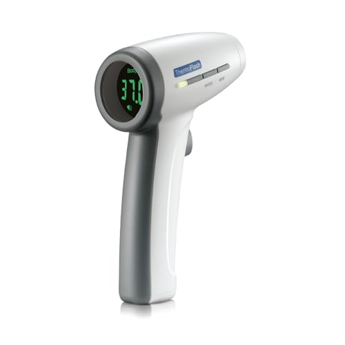 BIOSYNEX - THERMOFLASH Premium - Thermomètre Frontal Sans Contact pour Bébés, Enfants et Adultes - Thermomètre Infrarouge Médical - Température...