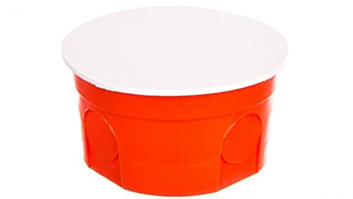 Boîte encastrée rouge 80 mm Elektro-plast PO-80 avec couvercle pour dérivation lot de 50