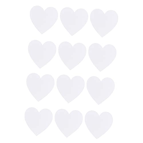 ULDIGI 12 Pcs Oil Painting Board Canvas Boards for Painting Acrylic Painting Heart- Shaped Artist Canvas Heart Tray Canvas Painting Board White Decor Painting Tools Mini Spray Paint