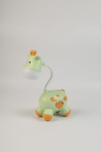 Image of Lexton 9.5 Inch Rechargeable Cute Giraffe LED Table Lamp | Kids Study Desk Lamp with USB Charging, 2 Light Modes, Switch Control & Eye-Care Reading Light for Bedroom, Bedside & Study Table