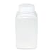 Globe Scientific 7161000 Diamond RealSeal Bottle, Wide Mouth, Square, PP with PP Closure, 1000mL, 6/Pack