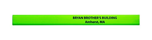 Pencil Guy Personalized Imprinted Neon Carpenter Pencils -500 per box Neon Green