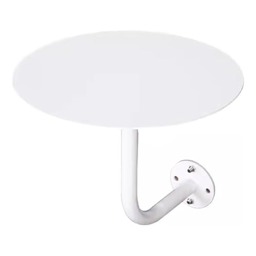 KHLMSRXJ Mesa Flotante de Pared para Bar, bistró, café, cóctel, Mesa de Comedor Tipo L, Escritorio pequeño de Metal para Oficina, hogar, Cocina, Mesa Auxiliar de sofá Blanca, Mesa Auxiliar