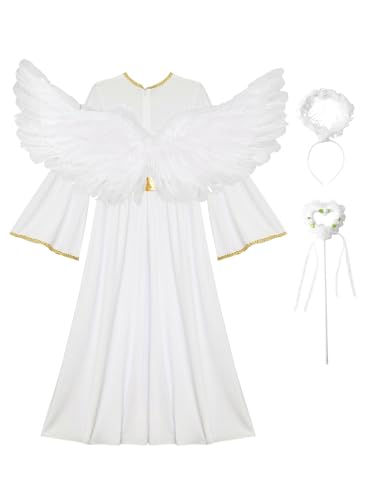 Disfraz de Ángel para Niñas 4 Piezas miniatura 6