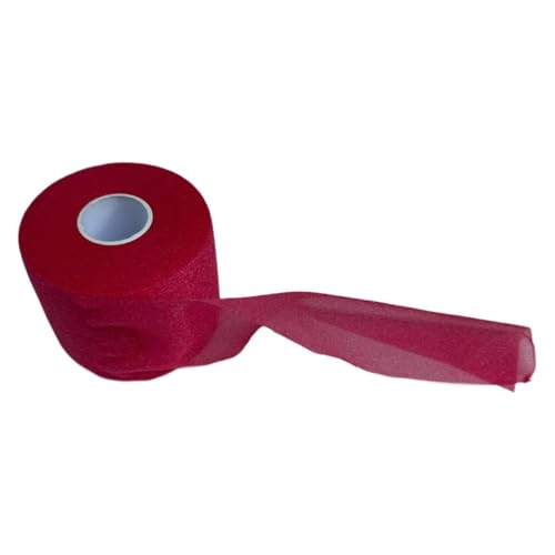 RCGOFOLLOW Película de Respaldo para Envolver el sobregrip de la Raqueta de bádminton Que Absorbe los Impactos y se Ajusta firmemente para un Control máximo, Rojo