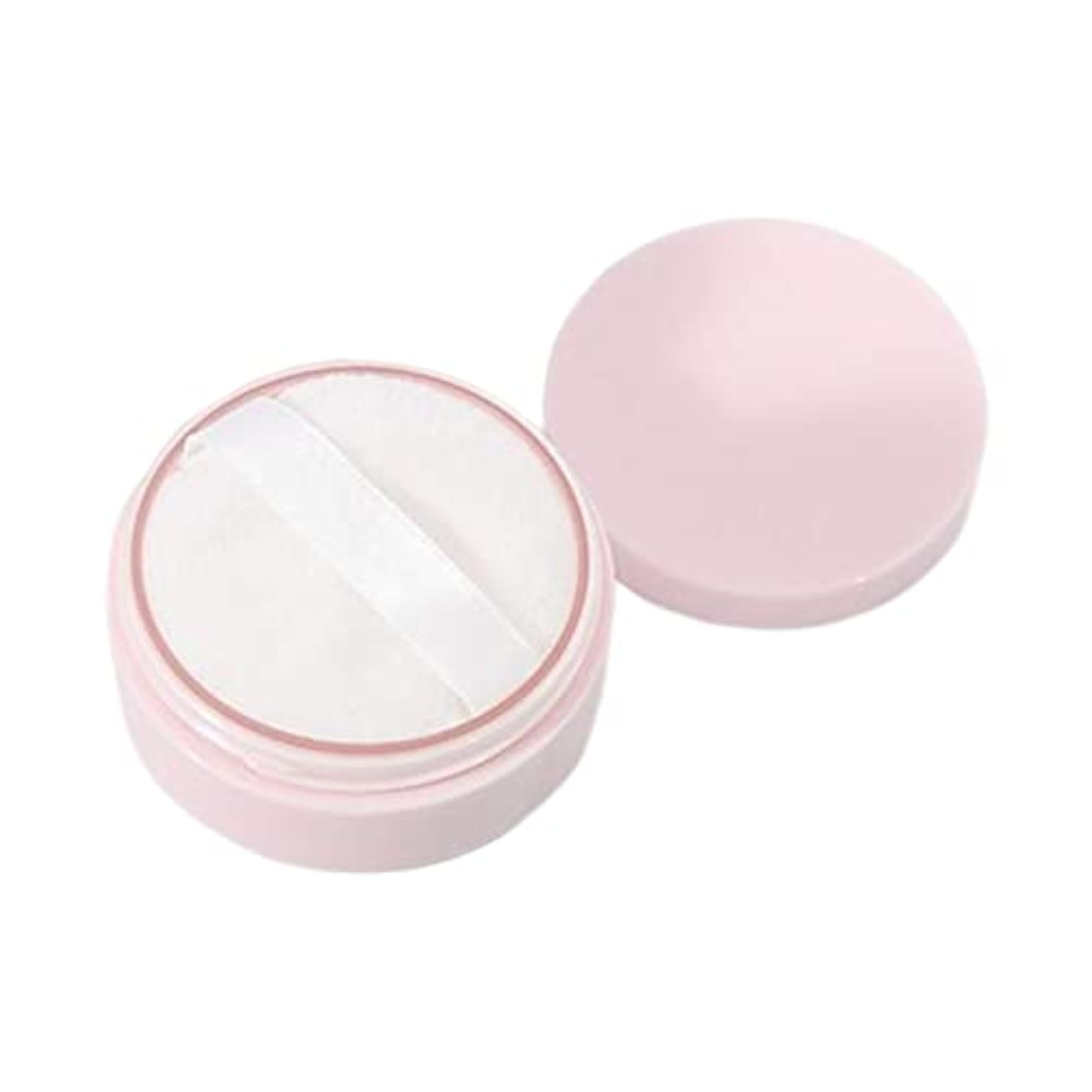 Empty Loose Powder Containers with Puff, Pink