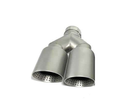 Silencieux voiture double tuyau échappement acier mat 60-101mm embout queue de voiture BMW gauche