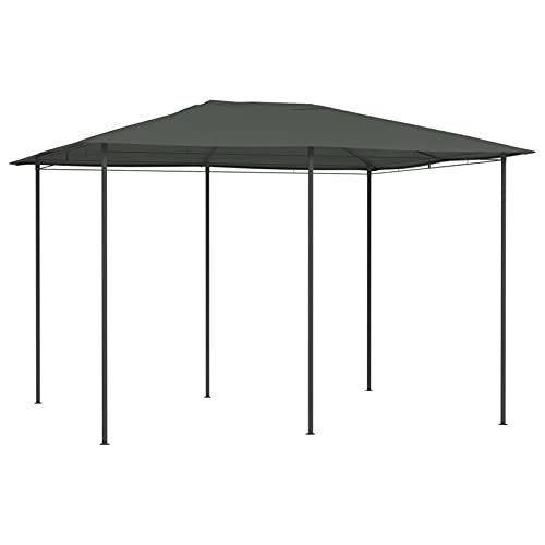 Tonnelle pliante XIAOGUANG - Pergola, tente de fête, auvent sur pied, tente solaire, pavillon de jardin, pavillon de barbecue, 3 x 4 x 2,6 m - Anthracite 160 g/m²