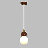 Lampe en bois massif de noyer noir + cuivre + verre, surface à faible teneur en carbone, protection de l'environnement, anti - oxydation, anti - corrosion, anti - rouille, uniforme et durable. < / BR >