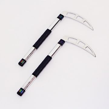 G-Force Square Blade Kama with Chrome & Black Finish 12" Size