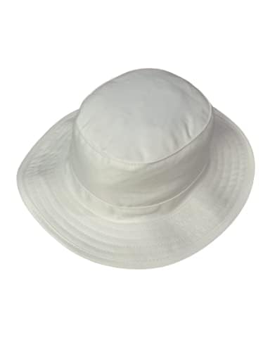 ZekiZeki Hat Cotton Solid Sun Protection Hat for Men & Boys (White)