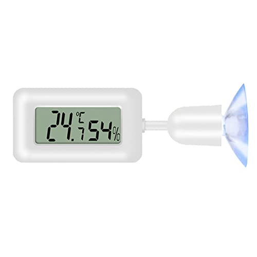Termómetro digital higrómetro mini termómetro INRIGOROUS Termómetro LCD de temperatura medidor de humedad con luz de fondo para reptiles vivario invernadero habitación del bebé incubadora (blanco)