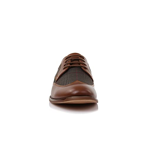 Image of Ferro Aldo Men's Wingtip Oxford Dress Shoes | Classic Brogue & Two-Tone Spectator Styles | Formal Wedding Business Party Shoe