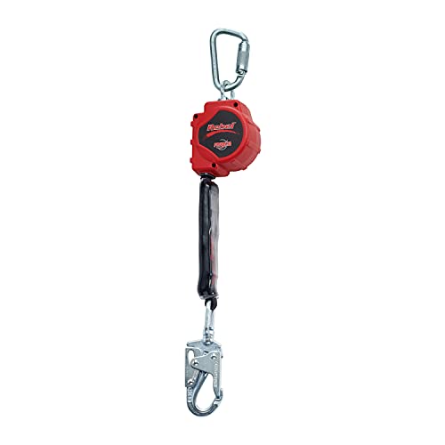 Black Friday Sale 2022 3M Protecta Rebel 3100426 Self Retracting Lifeline, Steel Swivel Snap Hook & Carabiner, 11', Black/Red