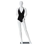 Kinsuite 5.8 FT Female Maniquins Body - Dress Form Display Manikin Torso Stand Metal Stand Plastic F