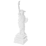 Uonlytech Statue Artisanale de Table Liberté Blanche Petite Taille, Figurine Décorative pour Salon et Bureau, Ornement de Chambre et Souvenir de Voyage, Sculpture Déco Intérieure Élégante