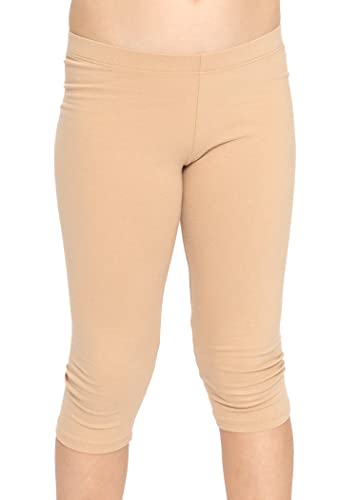 Girl's Oh So Soft Capri Leggings Beige Large