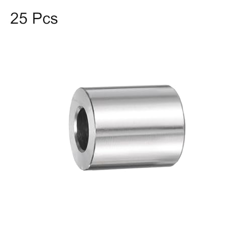 QUARKZMAN 25 Stück Edelstahl Abstandshalter 3/8 Bohrung x 3/4 AD x 13/16 Länge Schraube Buchse Glatte Oberfläche Rund Metall Distanzhülsen für M10 Schrauben Bolzen und Stangen