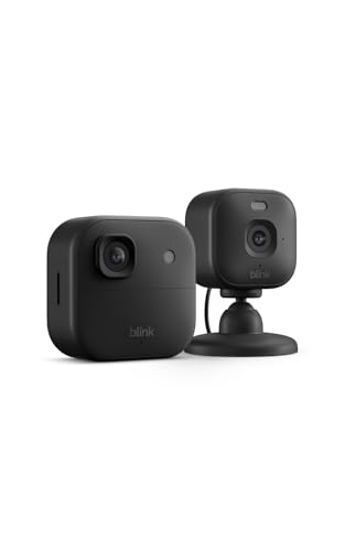 Image of Blink Outdoor 2K+ and Mini 2K+ (newest model) - Wireless and plug-in 2K resolution smart security cameras, Sync Module Core included - 2 Cameras (Black)
