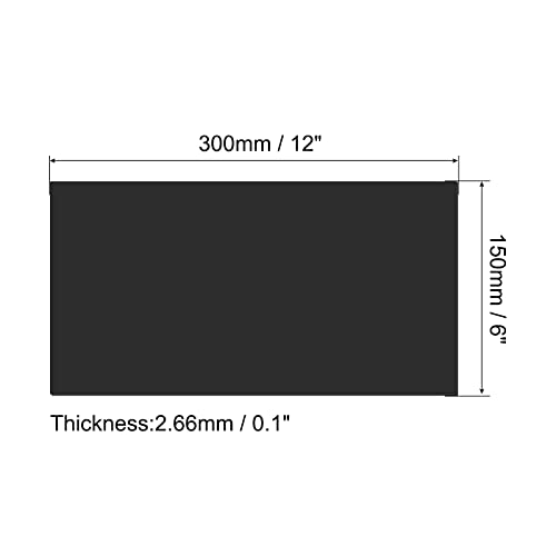 Image of MECCANIXITY PMMA Acrylic Sheets Colored Non Transparent 12 x 6 Inch Black for Glass, DIY, Painting, Art Craft