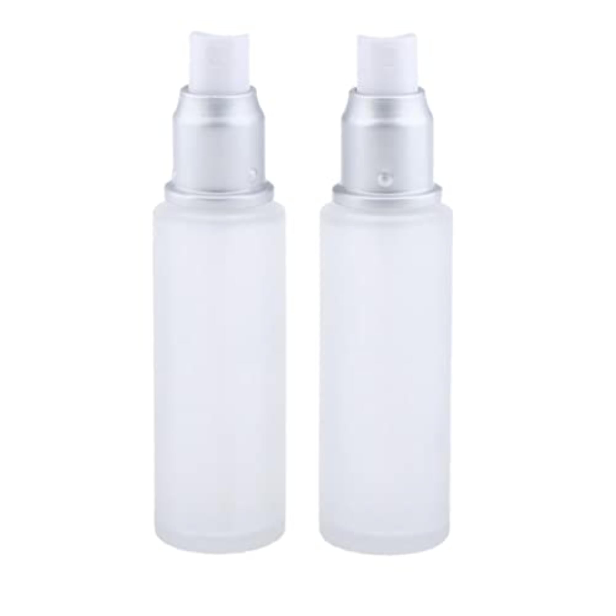4X Empty Glass Bottles Cosmetic Travel Lotion Containers