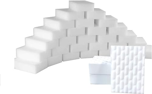 40/80Zbg ~X|W ~ۂ Ɩp k melamine sponge 2{k^Cv R ܂Ȃ /䏊//Lb`/C|pX|W L[u ꗎƂ zCg (10x6x2cm) (40)