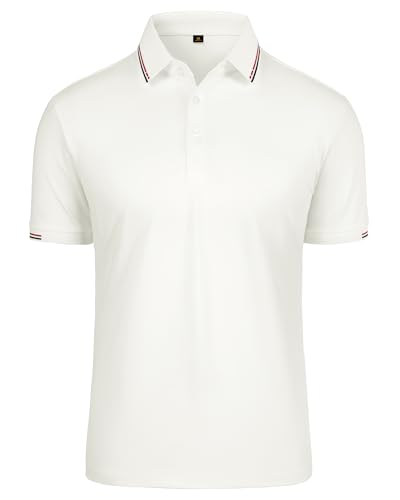 J.VER Poloshirts für Herren Bequemes Polo mit Lässigem Kragen Atmungsaktiv Luftdurchlässig Golf Tennis Sport Poloshirts ...