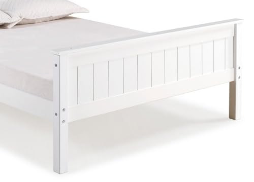 Alaterre Furniture Harmony Full Wood Platform Bed, White