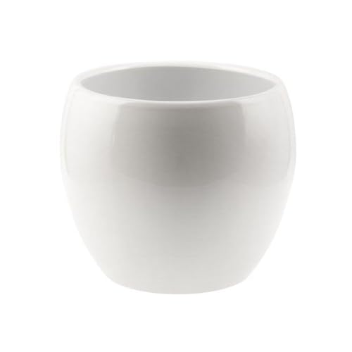 Generico Vaso CASPO' Sfera in Ceramica Liscia Colore Bianco 13x16 cm