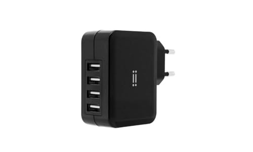 Cargador de pared de compatibilidad universal aiino con salida 4.8A y cuatro puertos USB