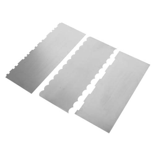WEKADRIN 3pezzi Lisciatore per Glassa per Torte in Acciaio Raschietto per Torte e Impasto Utensili per per Glassare e Dolci